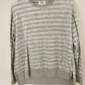 Grey stripped crew neck